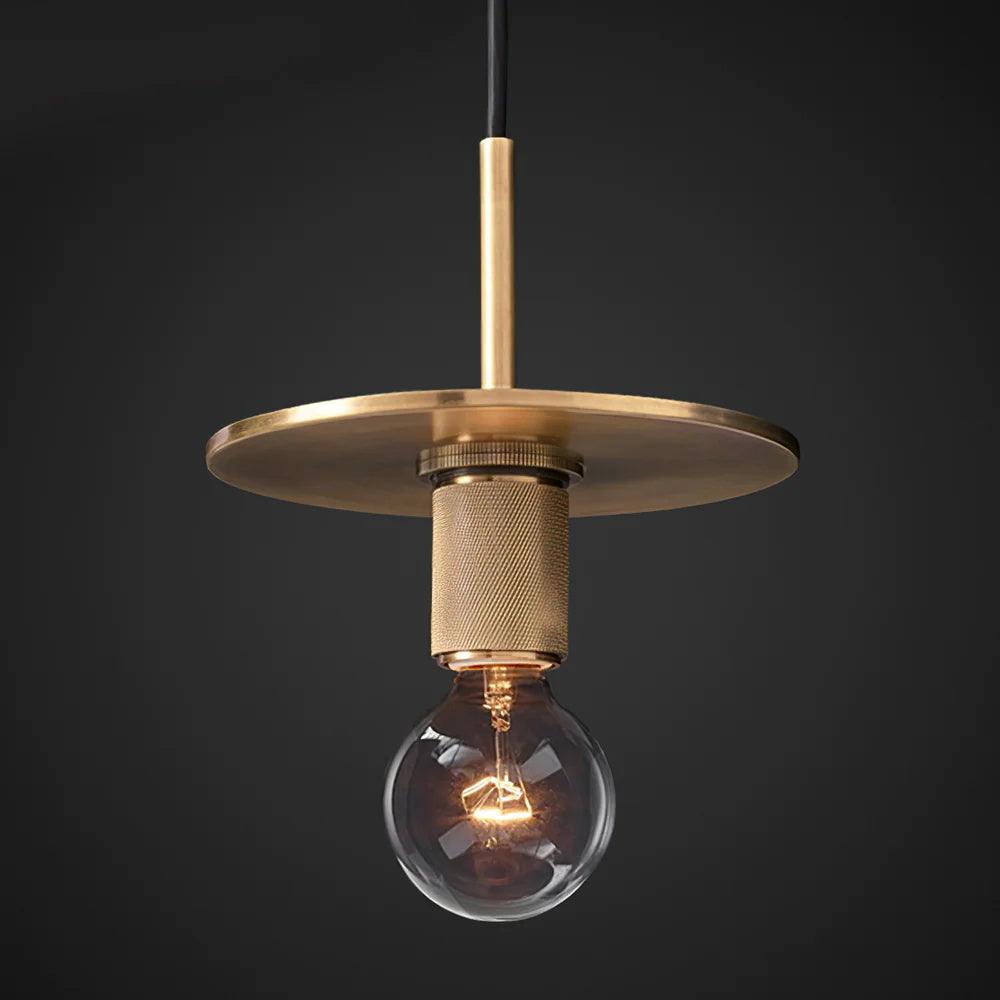 Glass Shade Brass Pendant Light For Kitchen Or Dining